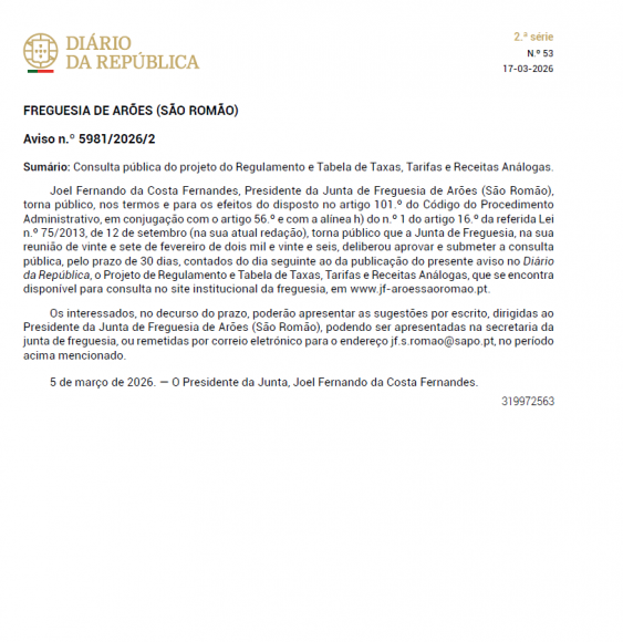 Aviso &ndash; Consulta P&uacute;blica