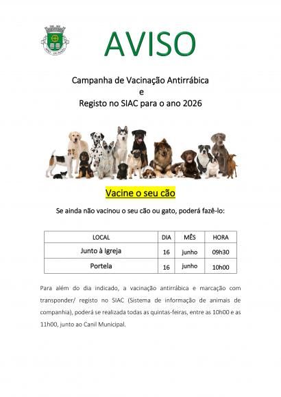 Vacina&ccedil;&atilde;o Antirr&aacute;bica e Identifica&ccedil;&atilde;o Eletr&oacute;nica na freguesia
