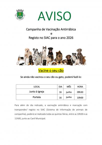 Vacina&ccedil;&atilde;o Antirr&aacute;bica e Identifica&ccedil;&atilde;o Eletr&oacute;nica na freguesia