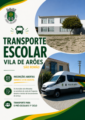 Inscri&ccedil;&atilde;o para o transporte escolar dos alunos da escola B&aacute;sica de Ar&otilde;es S&atilde;o Rom&atilde;o