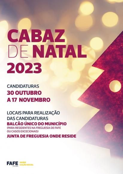 Inscri&ccedil;&otilde;es cabaz de natal- 2023