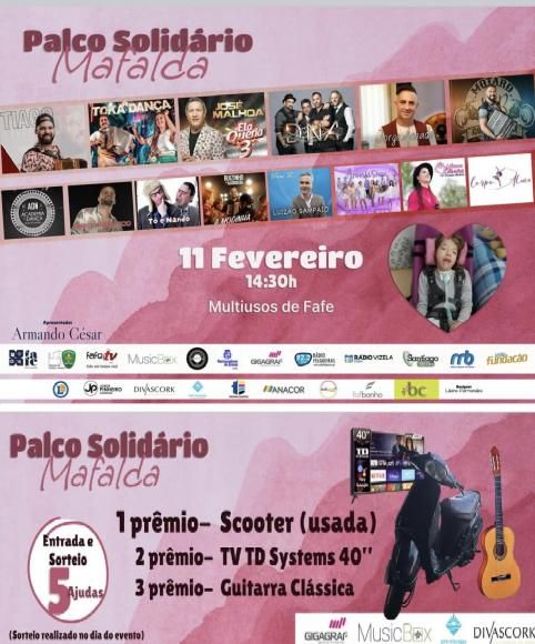 Palco solid&aacute;rio "Vamos ajudar a Mafalda"